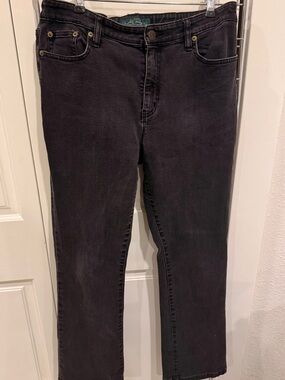 Vintage Lauren by Ralph Lauren Women’s  faded Black Straight-Leg Jeans size 10
